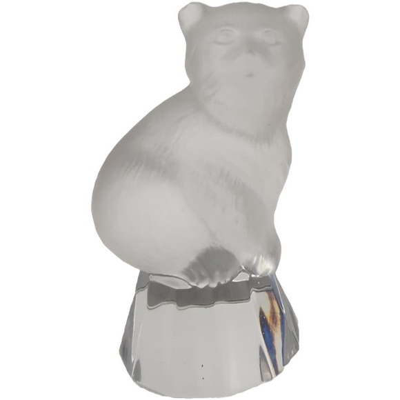 WMF Collection Germany Bear Lead Crystal Sculpture Mini 4" - Picture 1 of 8